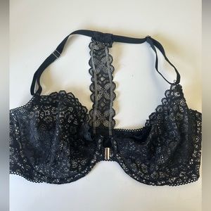 Victoria Secret black/tan lace bra (worn once) - 34 D
